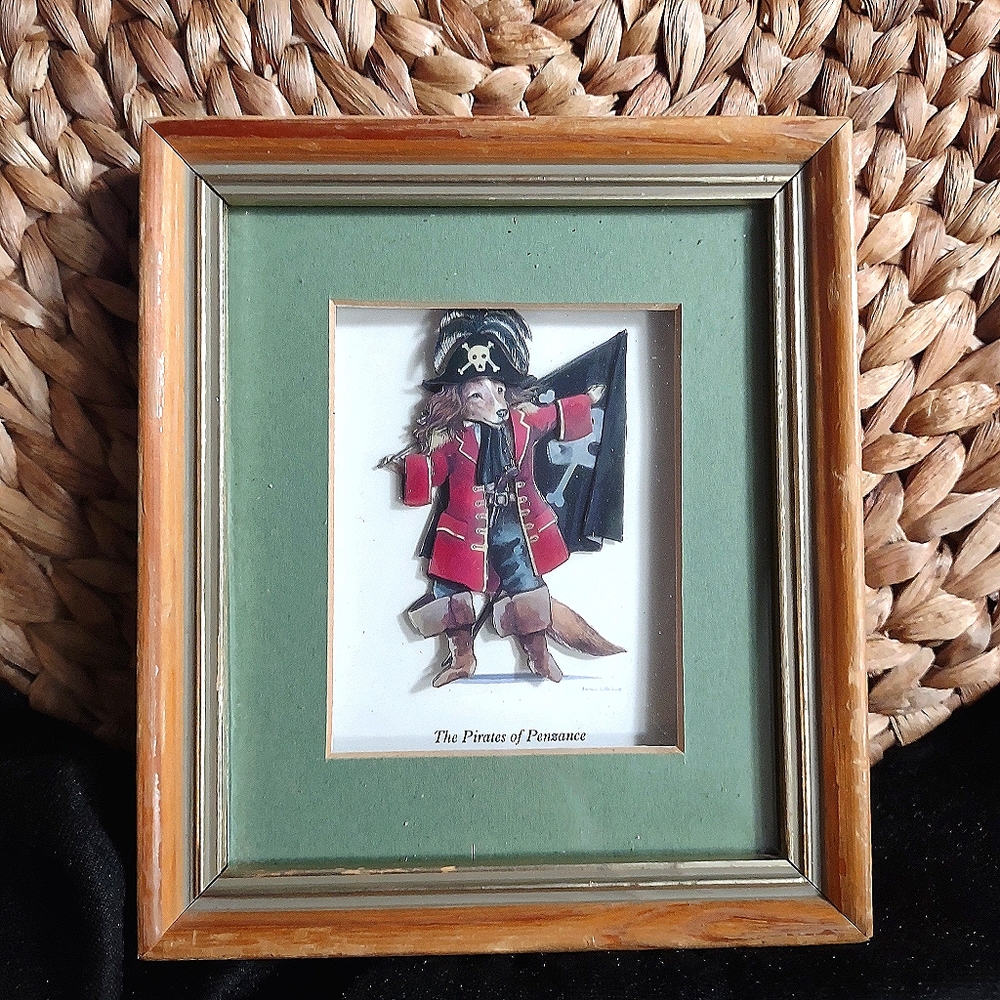 Decor- dog dressed as pirate.